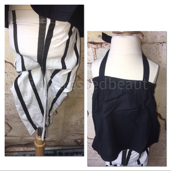 •LAST 2!! Black & Stripe 2 PC Legging Set• - Picture 5 of 11